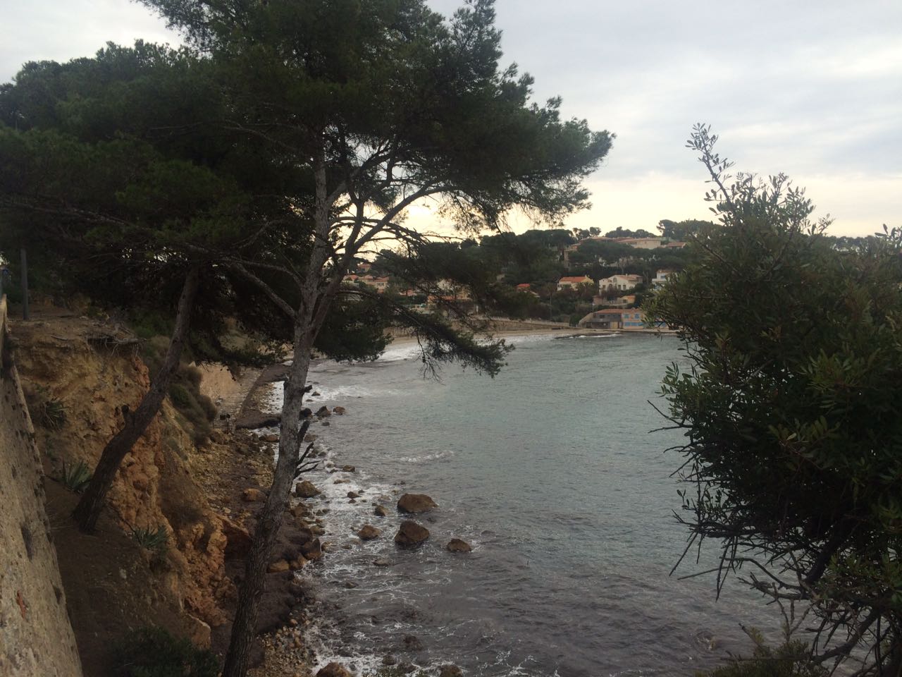 Praia de Portissol Percurso alternativo para correr em Sanary-sur-Mer