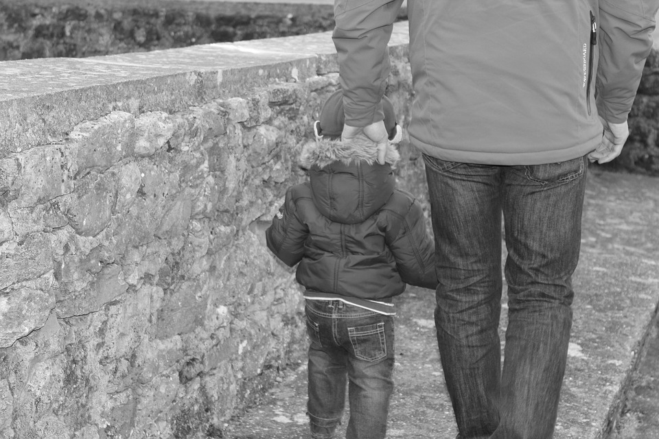 pai e filho passeio