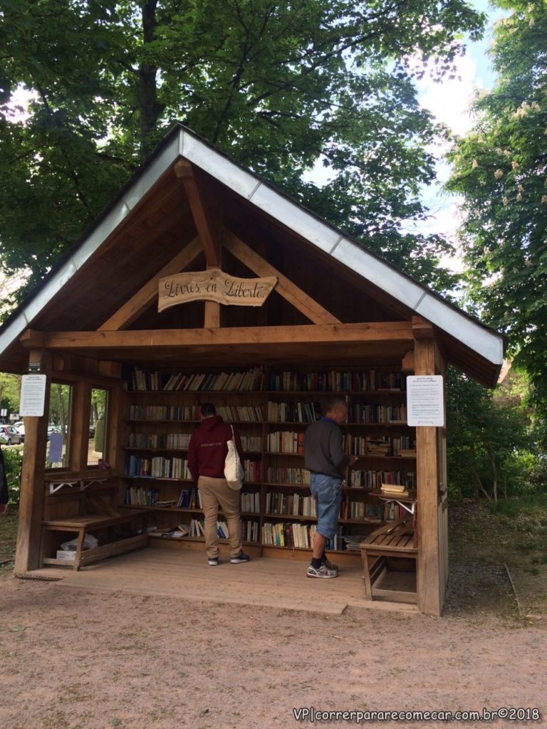 Cantinho da leitura no parc de l'Orangerie- Strasbourg