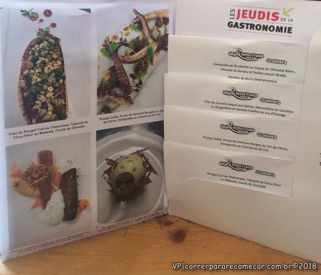 Kit com as receitas do Jeudis de la Gastronomie