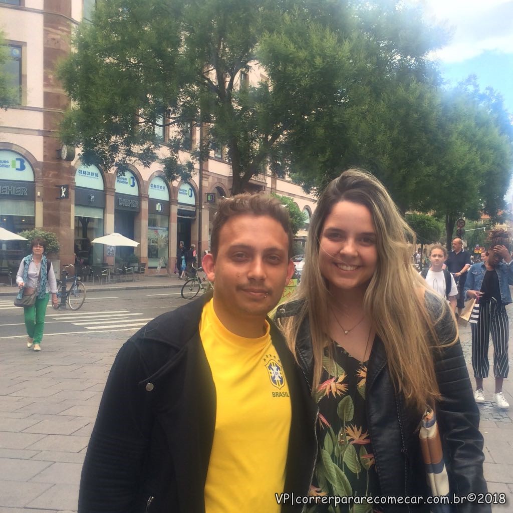 Torcedores brasileiros em Strasbourg.