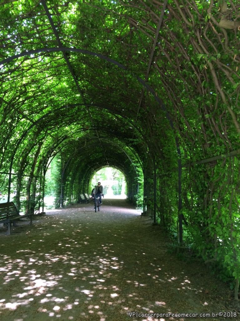 Túnel verde no parc de l'Orangerie