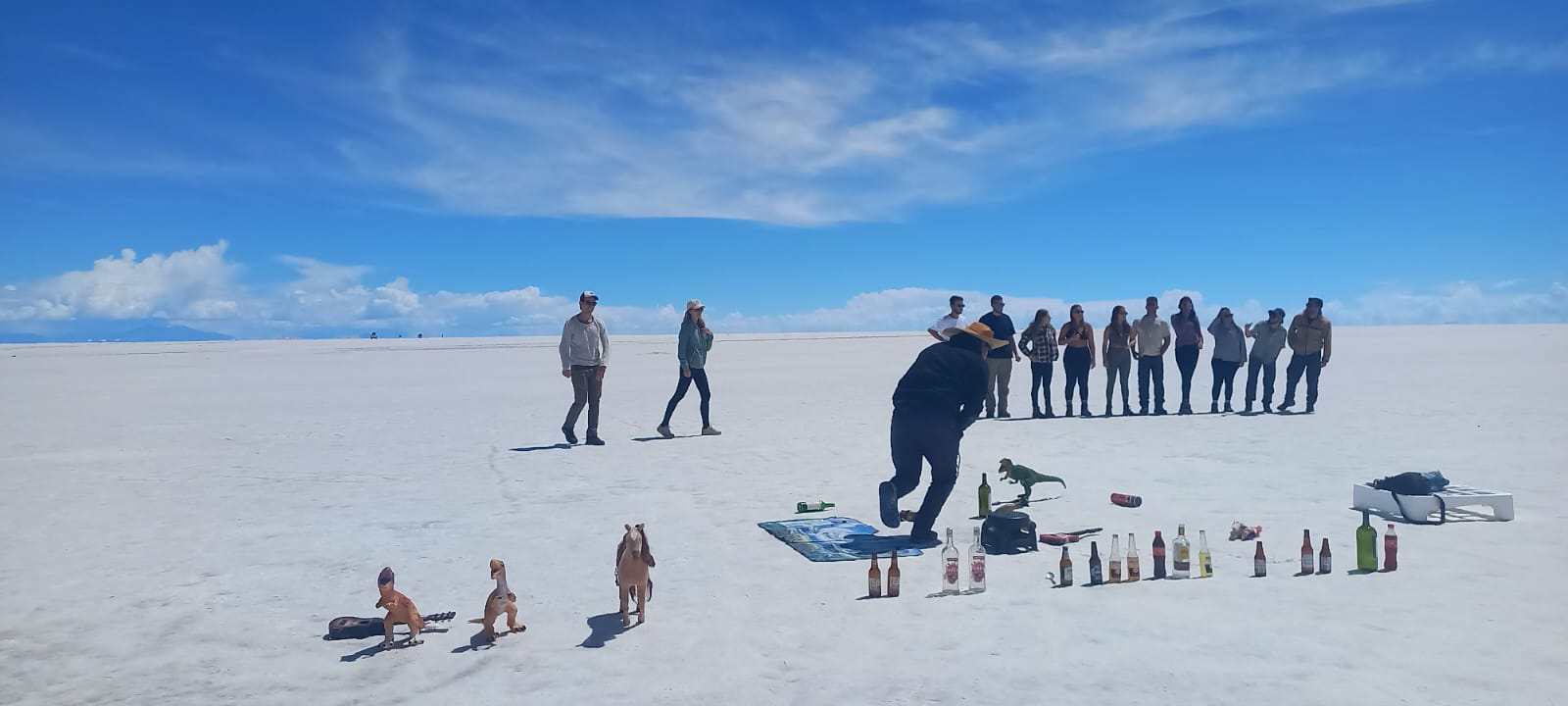 Sequência de fotos de efeito no Salar de Uyuni - Bolivia