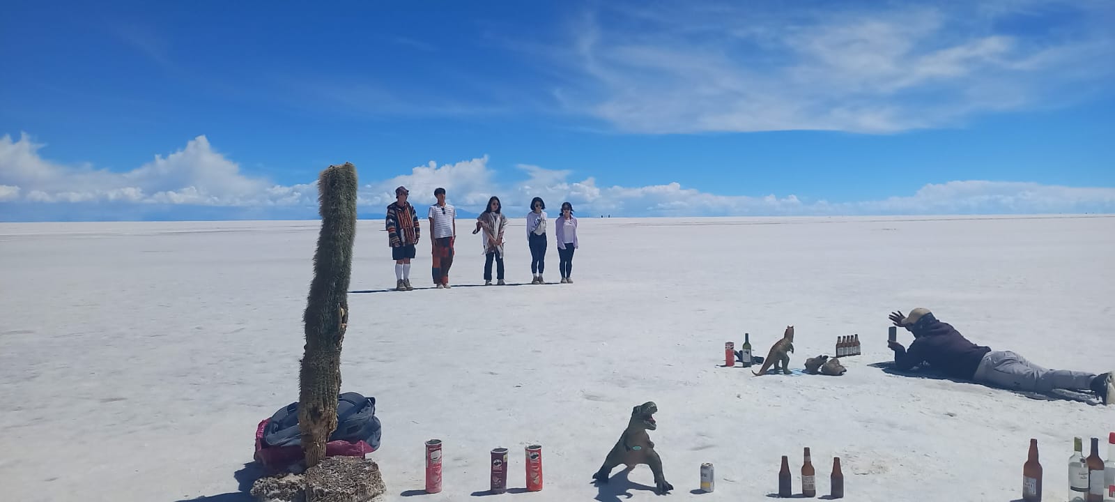 Sequência de fotos de efeito no Salar de Uyuni - Bolivia