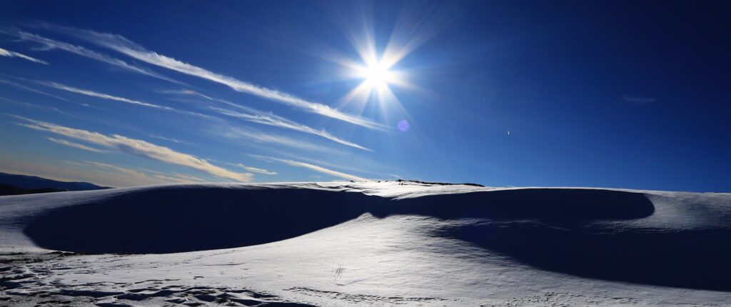 Col des Moulines na neve: uma caminhada lunar